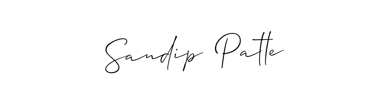 Use a signature maker to create a handwritten signature online. With this signature software, you can design (Allison_Script) your own signature for name Sandip  Patle. Sandip  Patle signature style 2 images and pictures png
