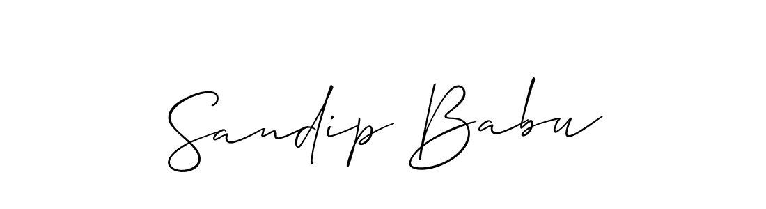 How to make Sandip Babu name signature. Use Allison_Script style for creating short signs online. This is the latest handwritten sign. Sandip Babu signature style 2 images and pictures png