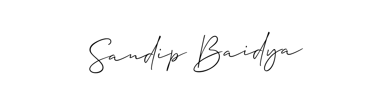 Design your own signature with our free online signature maker. With this signature software, you can create a handwritten (Allison_Script) signature for name Sandip Baidya. Sandip Baidya signature style 2 images and pictures png