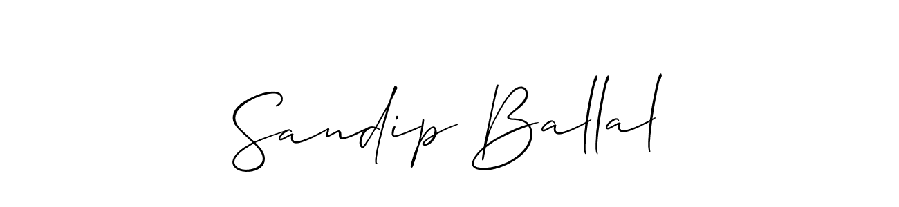 Allison_Script is a professional signature style that is perfect for those who want to add a touch of class to their signature. It is also a great choice for those who want to make their signature more unique. Get Sandip Ballal name to fancy signature for free. Sandip Ballal signature style 2 images and pictures png