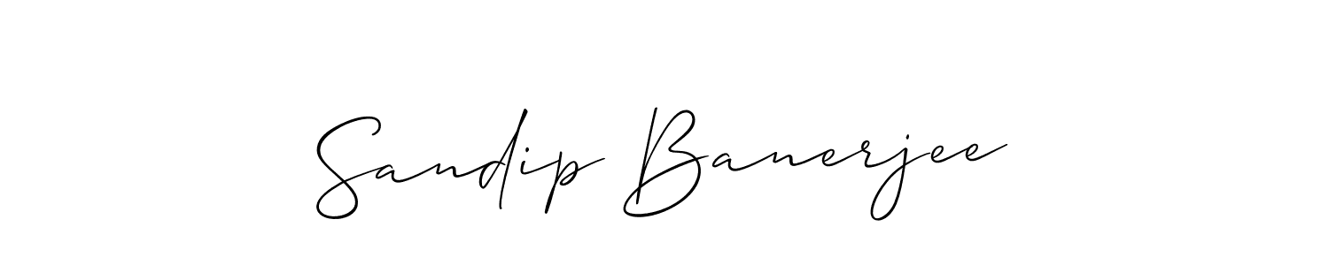 Make a beautiful signature design for name Sandip Banerjee. With this signature (Allison_Script) style, you can create a handwritten signature for free. Sandip Banerjee signature style 2 images and pictures png