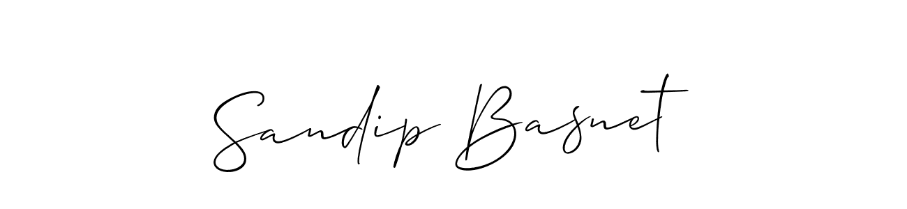 How to Draw Sandip Basnet signature style? Allison_Script is a latest design signature styles for name Sandip Basnet. Sandip Basnet signature style 2 images and pictures png