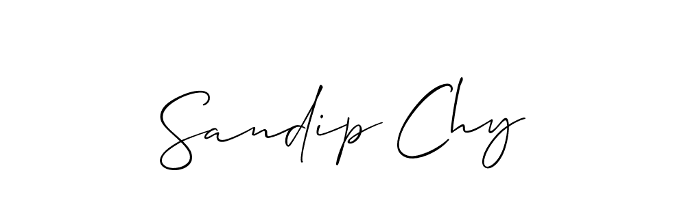 Use a signature maker to create a handwritten signature online. With this signature software, you can design (Allison_Script) your own signature for name Sandip Chy. Sandip Chy signature style 2 images and pictures png