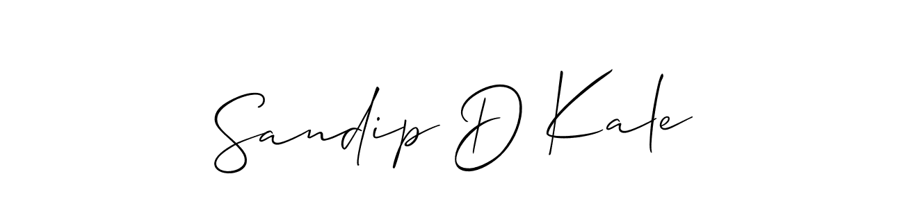 Design your own signature with our free online signature maker. With this signature software, you can create a handwritten (Allison_Script) signature for name Sandip D Kale. Sandip D Kale signature style 2 images and pictures png