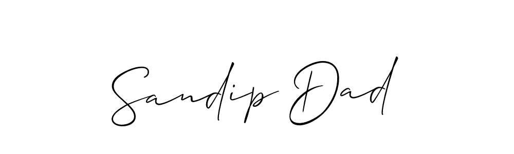 Use a signature maker to create a handwritten signature online. With this signature software, you can design (Allison_Script) your own signature for name Sandip Dad. Sandip Dad signature style 2 images and pictures png