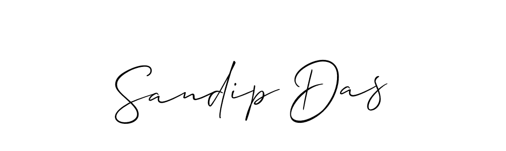 Use a signature maker to create a handwritten signature online. With this signature software, you can design (Allison_Script) your own signature for name Sandip Das. Sandip Das signature style 2 images and pictures png