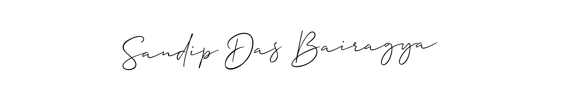 Make a beautiful signature design for name Sandip Das Bairagya. With this signature (Allison_Script) style, you can create a handwritten signature for free. Sandip Das Bairagya signature style 2 images and pictures png