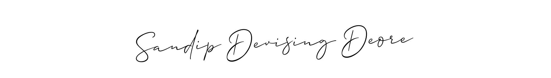 It looks lik you need a new signature style for name Sandip Devising Deore. Design unique handwritten (Allison_Script) signature with our free signature maker in just a few clicks. Sandip Devising Deore signature style 2 images and pictures png