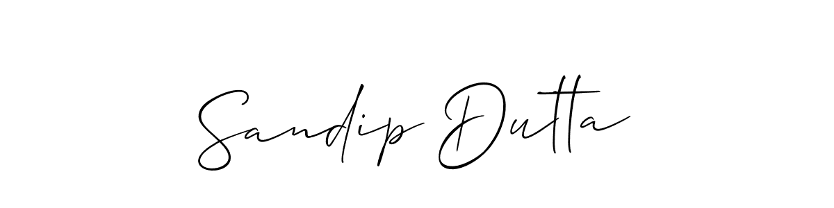 You should practise on your own different ways (Allison_Script) to write your name (Sandip Dutta) in signature. don't let someone else do it for you. Sandip Dutta signature style 2 images and pictures png