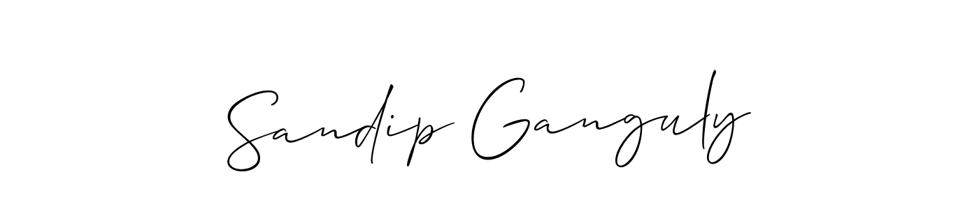 You should practise on your own different ways (Allison_Script) to write your name (Sandip Ganguly) in signature. don't let someone else do it for you. Sandip Ganguly signature style 2 images and pictures png