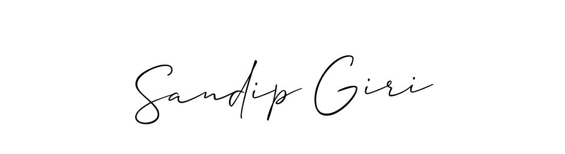 Also You can easily find your signature by using the search form. We will create Sandip Giri name handwritten signature images for you free of cost using Allison_Script sign style. Sandip Giri signature style 2 images and pictures png