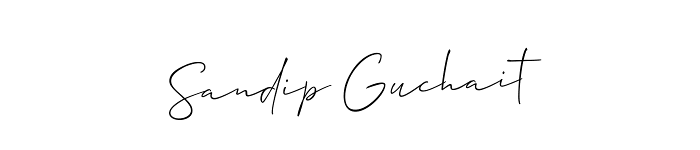 Also we have Sandip Guchait name is the best signature style. Create professional handwritten signature collection using Allison_Script autograph style. Sandip Guchait signature style 2 images and pictures png