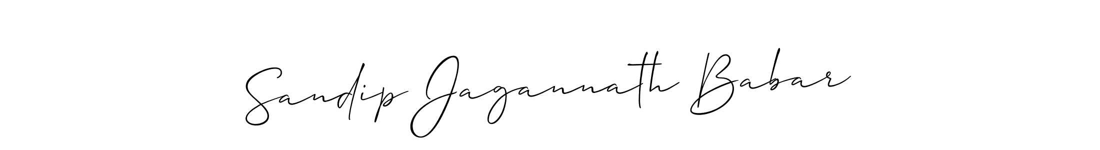 How to make Sandip Jagannath Babar name signature. Use Allison_Script style for creating short signs online. This is the latest handwritten sign. Sandip Jagannath Babar signature style 2 images and pictures png