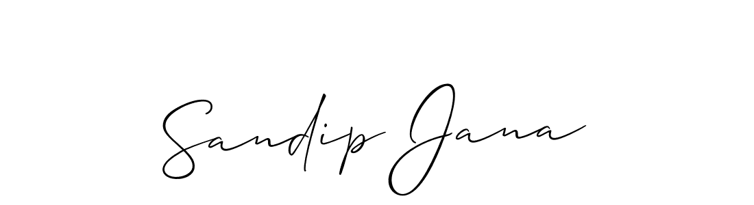 How to make Sandip Jana name signature. Use Allison_Script style for creating short signs online. This is the latest handwritten sign. Sandip Jana signature style 2 images and pictures png