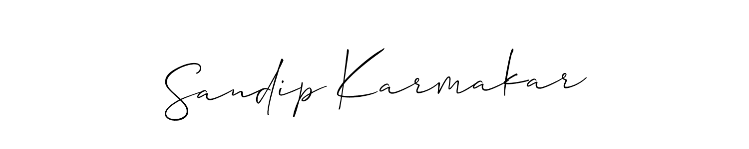 It looks lik you need a new signature style for name Sandip Karmakar. Design unique handwritten (Allison_Script) signature with our free signature maker in just a few clicks. Sandip Karmakar signature style 2 images and pictures png