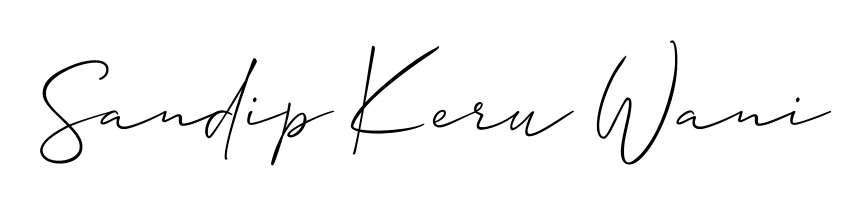 Stand out with a creative autograph for Sandip Keru Wani. The Allison_Script styling blends modern aesthetics with classic signature flourishes. Sandip Keru Wani signature style 2 images and pictures png