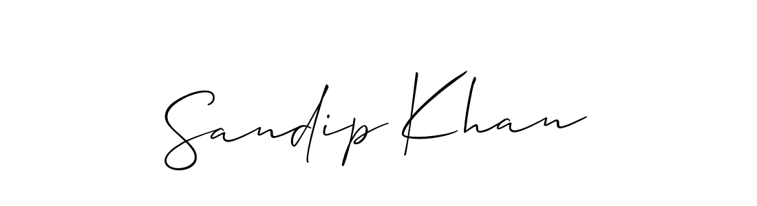 Sandip Khan stylish signature style. Best Handwritten Sign (Allison_Script) for my name. Handwritten Signature Collection Ideas for my name Sandip Khan. Sandip Khan signature style 2 images and pictures png