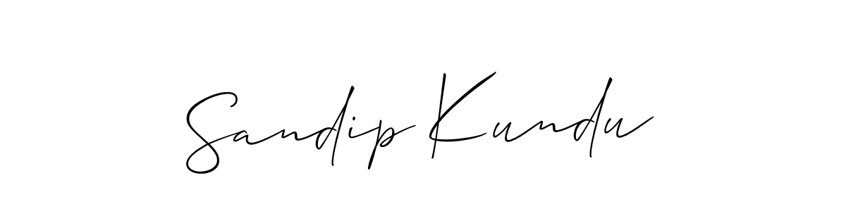 How to make Sandip Kundu signature? Allison_Script is a professional autograph style. Create handwritten signature for Sandip Kundu name. Sandip Kundu signature style 2 images and pictures png