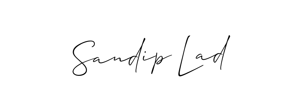 You should practise on your own different ways (Allison_Script) to write your name (Sandip Lad) in signature. don't let someone else do it for you. Sandip Lad signature style 2 images and pictures png