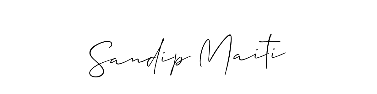 The best way (Allison_Script) to make a short signature is to pick only two or three words in your name. The name Sandip Maiti include a total of six letters. For converting this name. Sandip Maiti signature style 2 images and pictures png