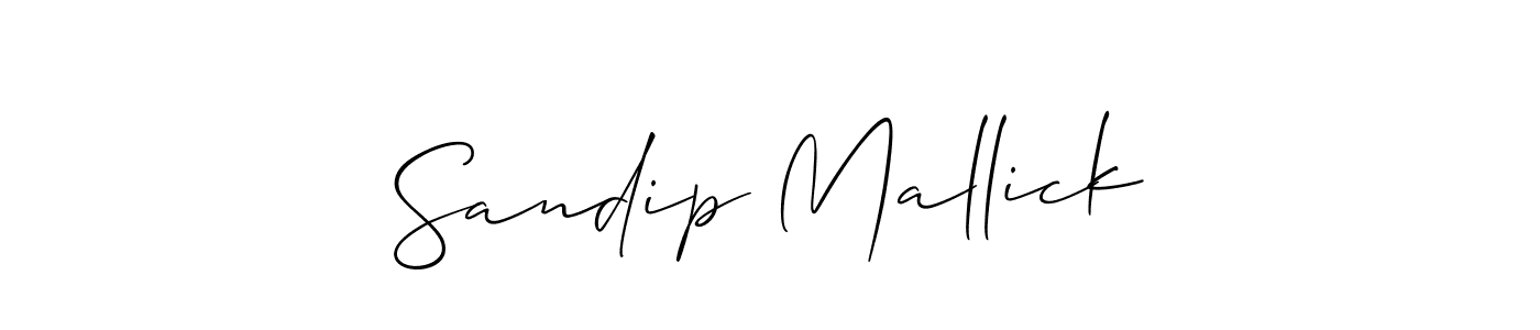 Make a beautiful signature design for name Sandip Mallick. With this signature (Allison_Script) style, you can create a handwritten signature for free. Sandip Mallick signature style 2 images and pictures png