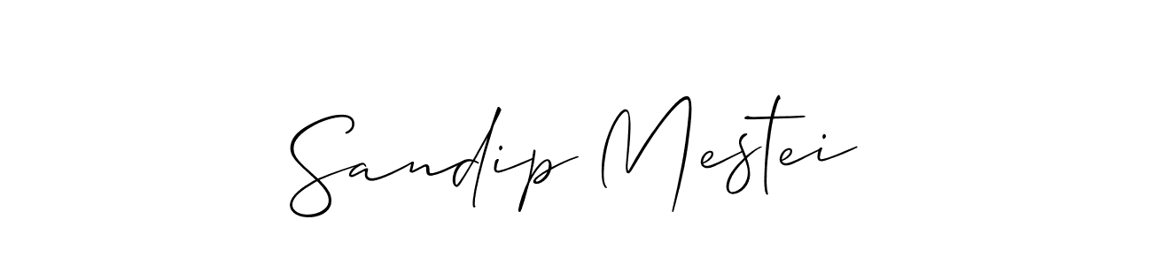 Create a beautiful signature design for name Sandip Mestei. With this signature (Allison_Script) fonts, you can make a handwritten signature for free. Sandip Mestei signature style 2 images and pictures png