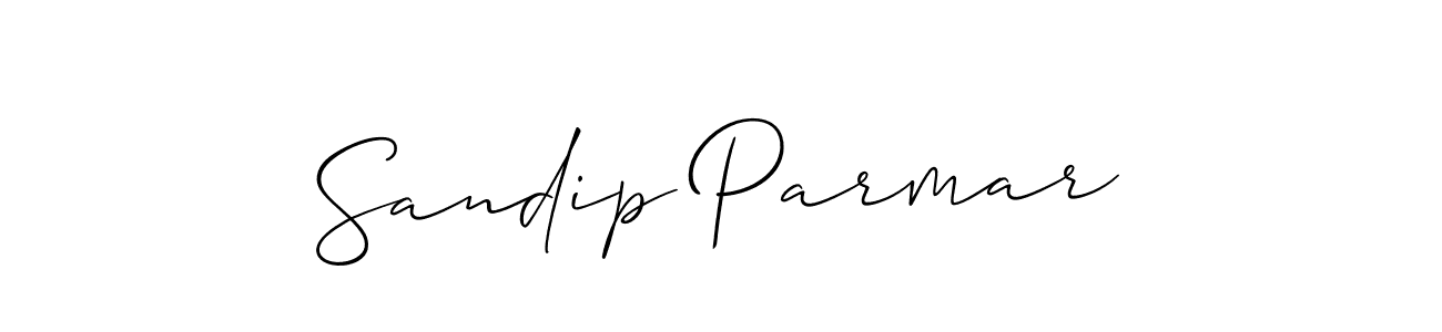 Design your own signature with our free online signature maker. With this signature software, you can create a handwritten (Allison_Script) signature for name Sandip Parmar. Sandip Parmar signature style 2 images and pictures png