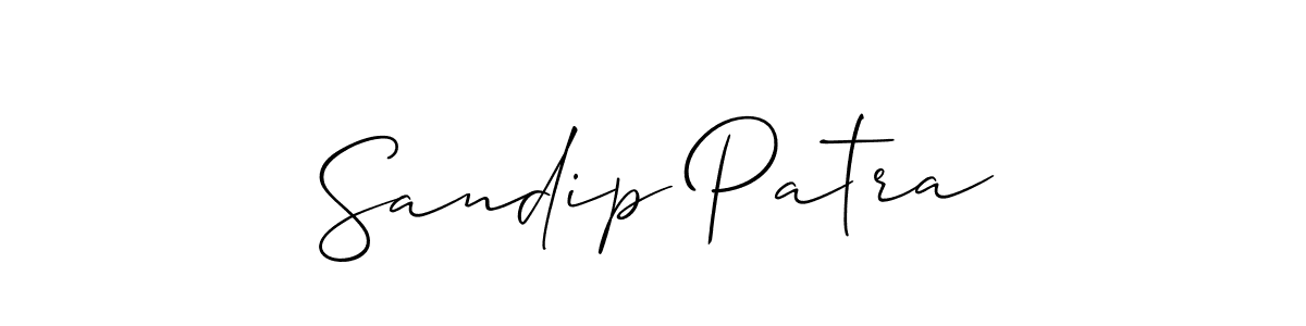 You should practise on your own different ways (Allison_Script) to write your name (Sandip Patra) in signature. don't let someone else do it for you. Sandip Patra signature style 2 images and pictures png