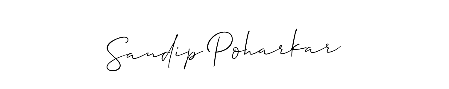 This is the best signature style for the Sandip Poharkar name. Also you like these signature font (Allison_Script). Mix name signature. Sandip Poharkar signature style 2 images and pictures png