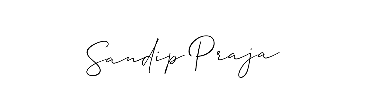 This is the best signature style for the Sandip Praja name. Also you like these signature font (Allison_Script). Mix name signature. Sandip Praja signature style 2 images and pictures png