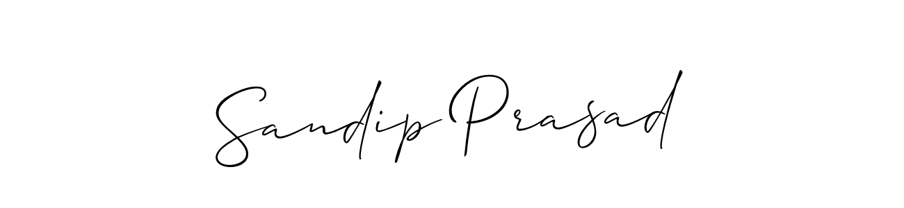 Also we have Sandip Prasad name is the best signature style. Create professional handwritten signature collection using Allison_Script autograph style. Sandip Prasad signature style 2 images and pictures png