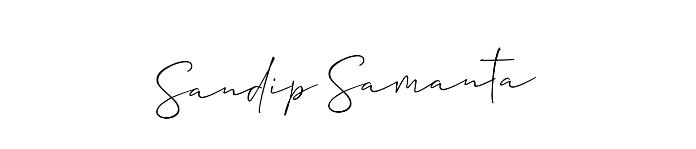 Design your own signature with our free online signature maker. With this signature software, you can create a handwritten (Allison_Script) signature for name Sandip Samanta. Sandip Samanta signature style 2 images and pictures png