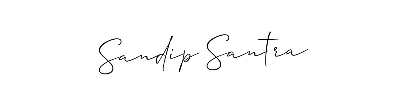 It looks lik you need a new signature style for name Sandip Santra. Design unique handwritten (Allison_Script) signature with our free signature maker in just a few clicks. Sandip Santra signature style 2 images and pictures png