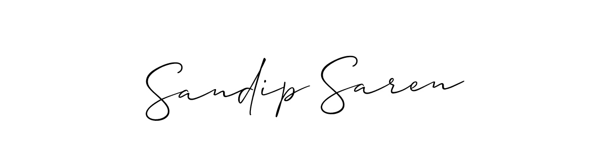 Make a short Sandip Saren signature style. Manage your documents anywhere anytime using Allison_Script. Create and add eSignatures, submit forms, share and send files easily. Sandip Saren signature style 2 images and pictures png
