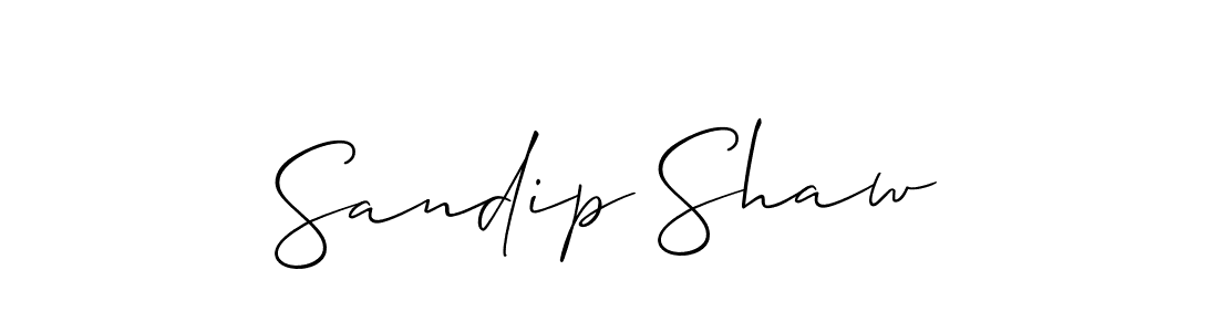 Use a signature maker to create a handwritten signature online. With this signature software, you can design (Allison_Script) your own signature for name Sandip Shaw. Sandip Shaw signature style 2 images and pictures png