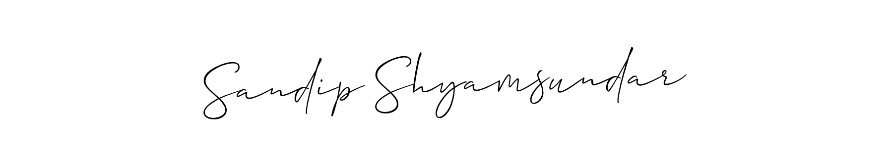 How to Draw Sandip Shyamsundar signature style? Allison_Script is a latest design signature styles for name Sandip Shyamsundar. Sandip Shyamsundar signature style 2 images and pictures png