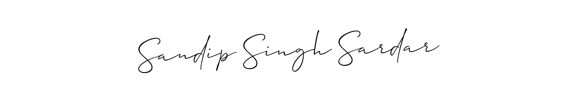 Also we have Sandip Singh Sardar name is the best signature style. Create professional handwritten signature collection using Allison_Script autograph style. Sandip Singh Sardar signature style 2 images and pictures png