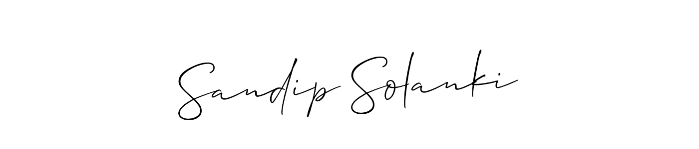 Sandip Solanki stylish signature style. Best Handwritten Sign (Allison_Script) for my name. Handwritten Signature Collection Ideas for my name Sandip Solanki. Sandip Solanki signature style 2 images and pictures png