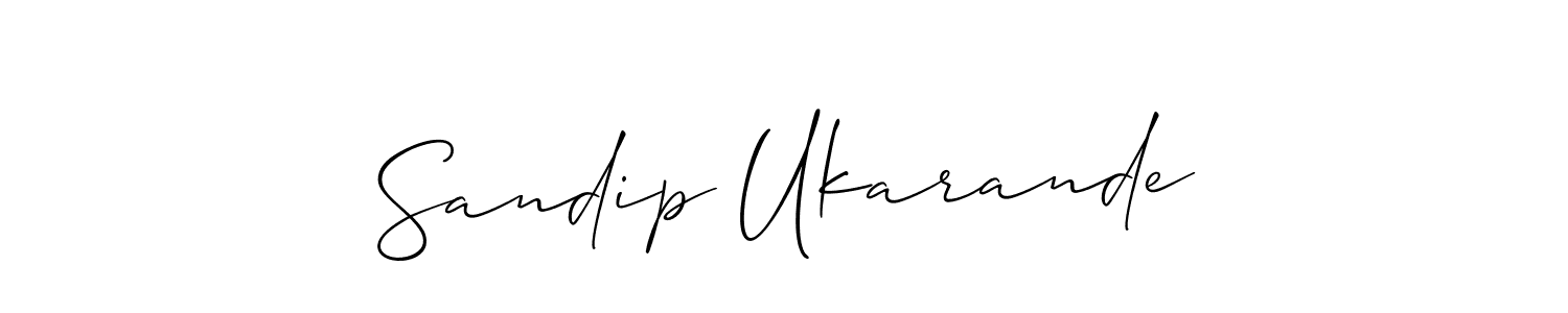 Create a beautiful signature design for name Sandip Ukarande. With this signature (Allison_Script) fonts, you can make a handwritten signature for free. Sandip Ukarande signature style 2 images and pictures png