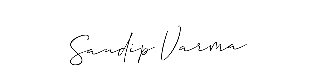 Use a signature maker to create a handwritten signature online. With this signature software, you can design (Allison_Script) your own signature for name Sandip Varma. Sandip Varma signature style 2 images and pictures png