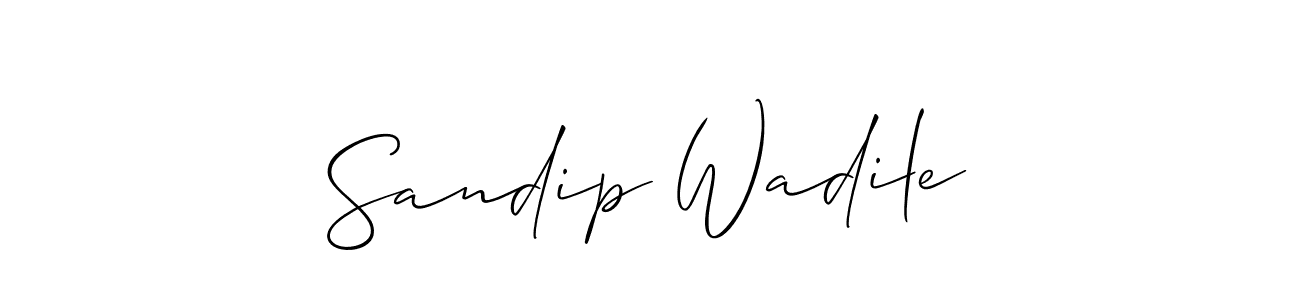 Use a signature maker to create a handwritten signature online. With this signature software, you can design (Allison_Script) your own signature for name Sandip Wadile. Sandip Wadile signature style 2 images and pictures png