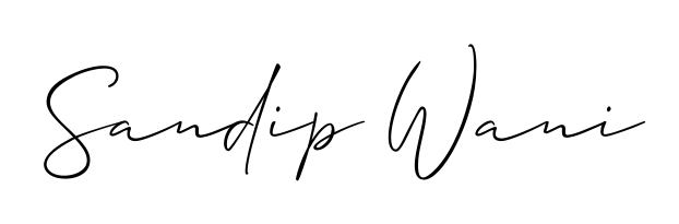 A timeless handwritten aesthetic for Sandip Wani. The Allison_Script font gives your signature a handcrafted feel with natural curves. Sandip Wani signature style 2 images and pictures png