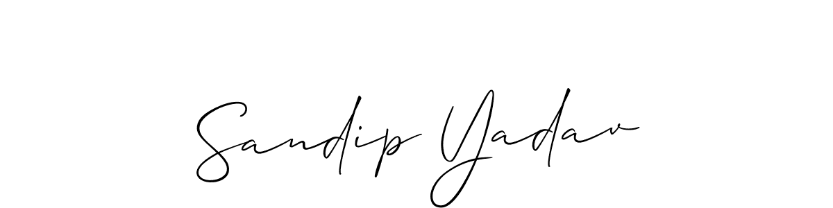 Also You can easily find your signature by using the search form. We will create Sandip Yadav name handwritten signature images for you free of cost using Allison_Script sign style. Sandip Yadav signature style 2 images and pictures png