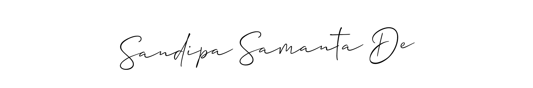 if you are searching for the best signature style for your name Sandipa Samanta De. so please give up your signature search. here we have designed multiple signature styles  using Allison_Script. Sandipa Samanta De signature style 2 images and pictures png