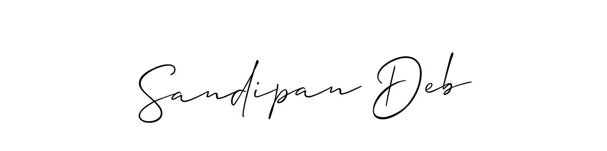 Sandipan Deb stylish signature style. Best Handwritten Sign (Allison_Script) for my name. Handwritten Signature Collection Ideas for my name Sandipan Deb. Sandipan Deb signature style 2 images and pictures png