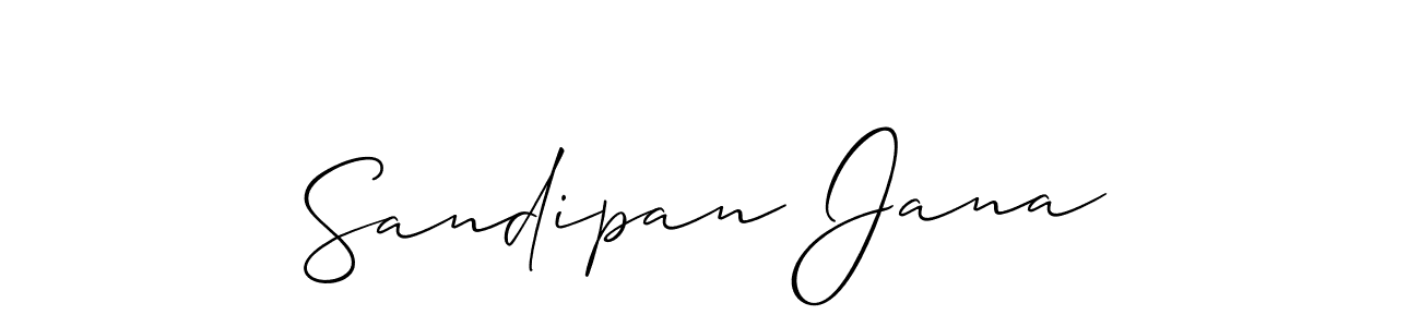 Also we have Sandipan Jana name is the best signature style. Create professional handwritten signature collection using Allison_Script autograph style. Sandipan Jana signature style 2 images and pictures png