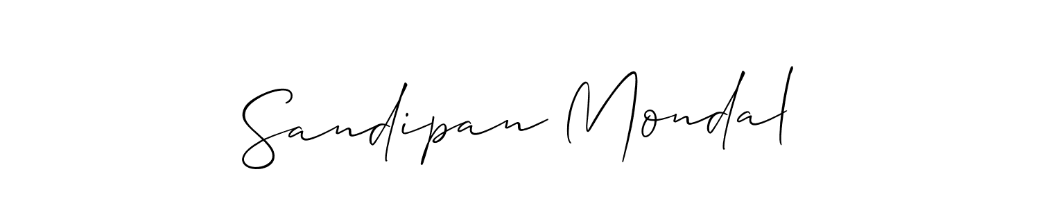 Create a beautiful signature design for name Sandipan Mondal. With this signature (Allison_Script) fonts, you can make a handwritten signature for free. Sandipan Mondal signature style 2 images and pictures png