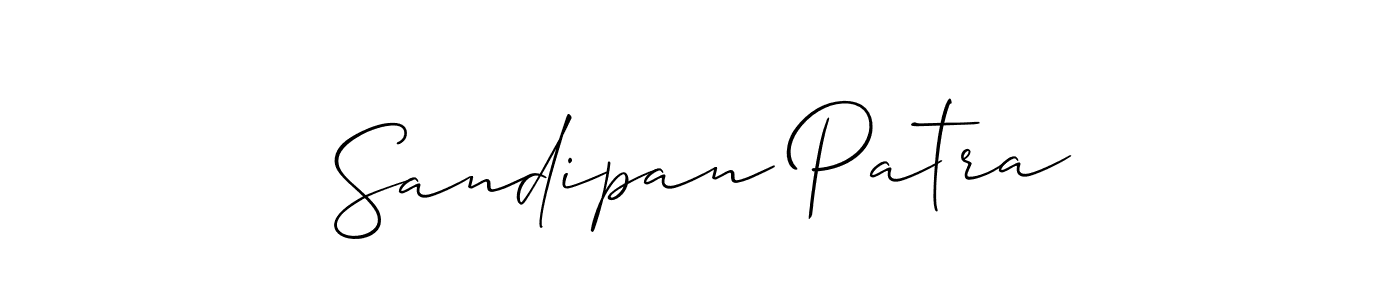 if you are searching for the best signature style for your name Sandipan Patra. so please give up your signature search. here we have designed multiple signature styles  using Allison_Script. Sandipan Patra signature style 2 images and pictures png