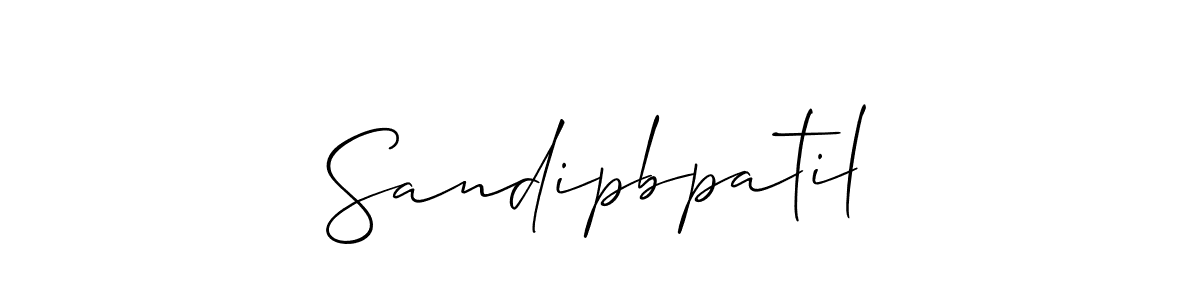 How to make Sandipbpatil name signature. Use Allison_Script style for creating short signs online. This is the latest handwritten sign. Sandipbpatil signature style 2 images and pictures png