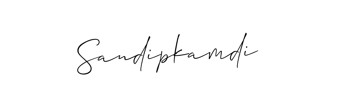 How to Draw Sandipkamdi signature style? Allison_Script is a latest design signature styles for name Sandipkamdi. Sandipkamdi signature style 2 images and pictures png